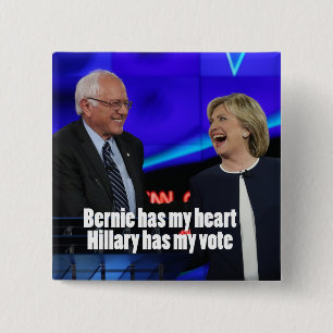 Bernie tiene mi corazón, Hillary tiene mi botón