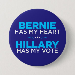 Bernie tiene mi corazón, Hillary tiene mi botón