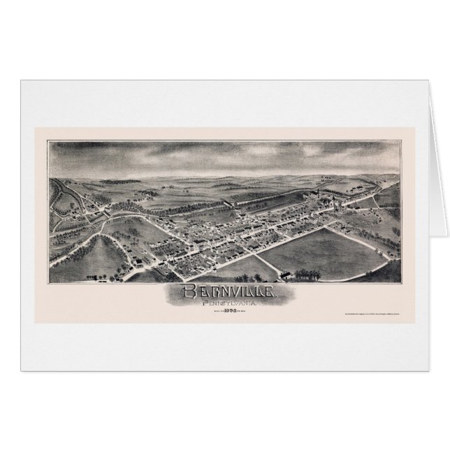 Bernville, mapa panorámico del PA - 1898 (Anverso (Horizontal))
