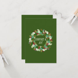 Berrias rojas de flores y hojas de vacaciones