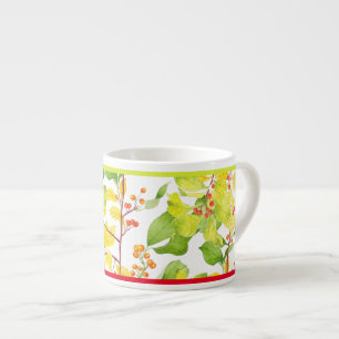 Berries de otoño en una taza de espresso