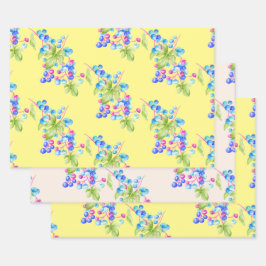 Berries de porcelana en un juego de hojas de papel