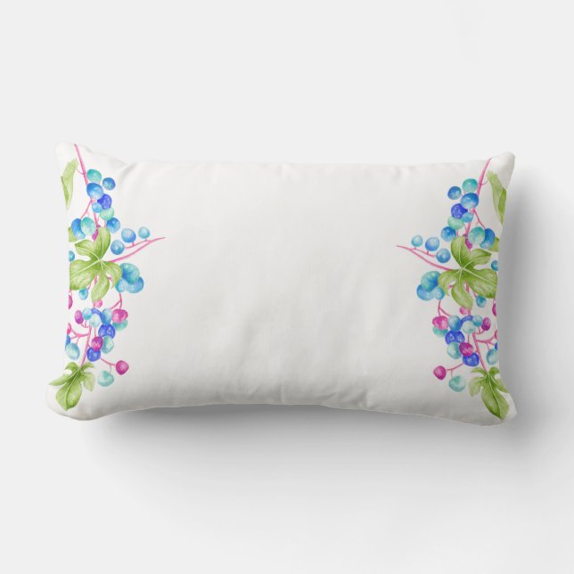 Berries de porcelana en una almohada lumbar (Anverso)