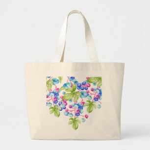 Berries de porcelana en una gran bolsa para compra
