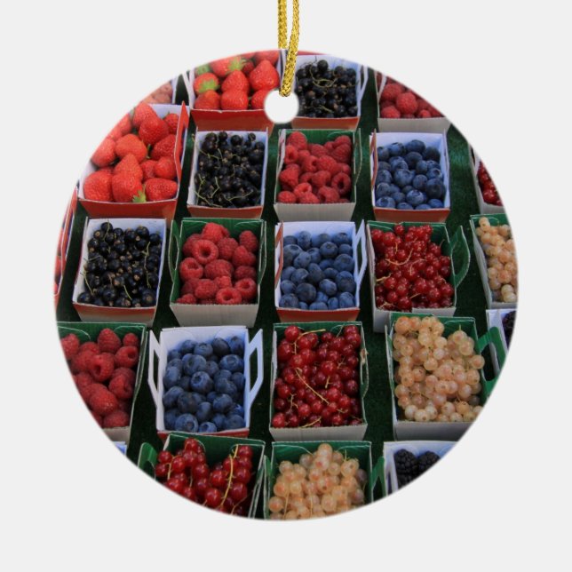 Berries en cajas adorno de Navidad (Frente)