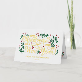 Berries Rojas Foto Feliz Navidad Año Nuevo