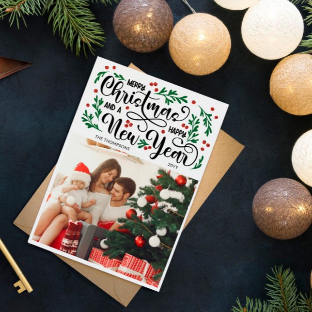 Berries Rojas Foto Feliz Navidad Año Nuevo (Subido por el creador)