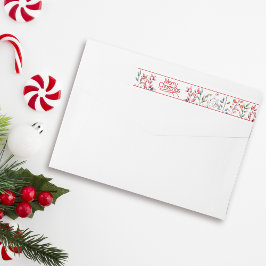 Berries y hojas Feliz Navidad