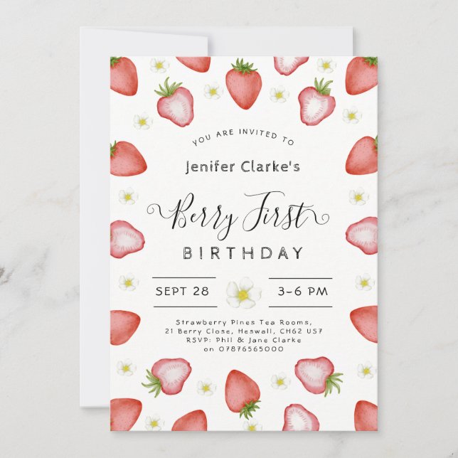 Berry 1ª invitación de cumpleaños, Chica primer cu (Anverso)