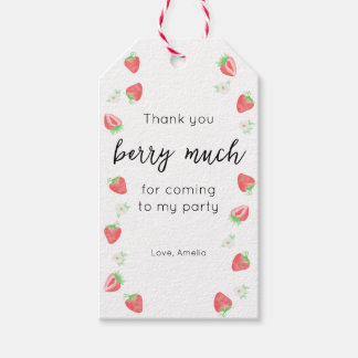 Berry 1er cumpleaños | Etiqueta de regalo de agrad