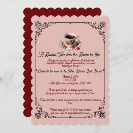 Berry Beautiful Bridal Shower Tea Invitación a la