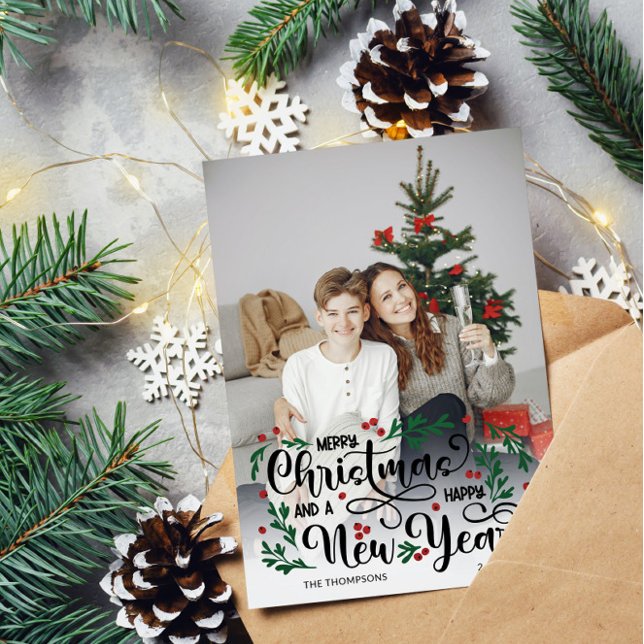 Berry Big Photo Merry Navidad Feliz Año Nuevo (Subido por el creador)