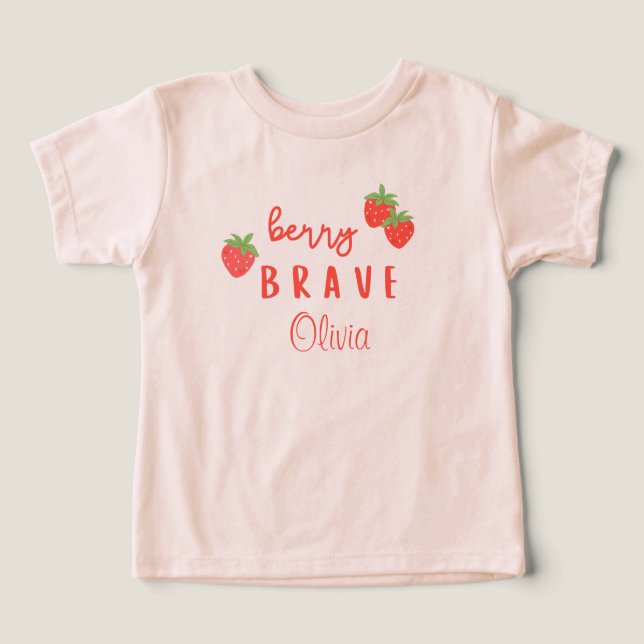 berry brave childhood cancer sick kids custom name (Diseño delantero )