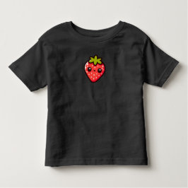 Berry Cheerful: Camiseta de fresa sonriente roja