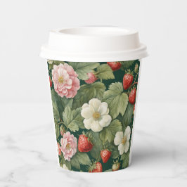 "Berry enamorada" Floral y Vaso de Papel de Fresa