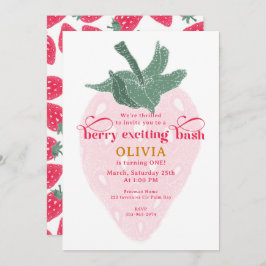 Berry First Birthday Bash - Invitación a la fresa