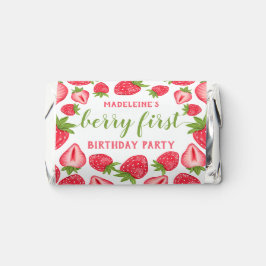 Berry First Birthday Cute Strawberry Personalizado