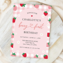 Berry First Birthday Invitación al primer cumpleañ