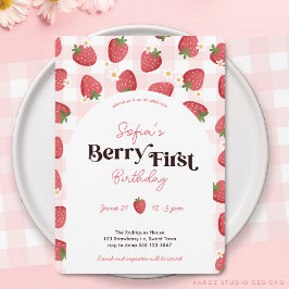Berry First Birthday Invitación al primer cumpleañ