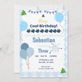 Berry Guay Birthday - Invitación al cumpleaños Blu