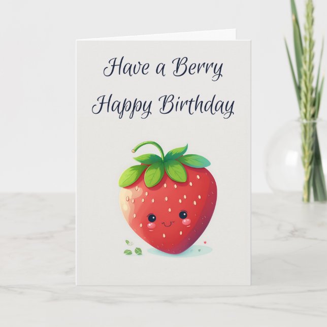 Berry Happy Birthday | Tarjeta de cumpleaños de fr (Anverso)