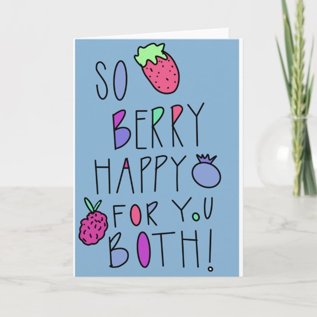 Berry Happy por tu tarjeta de boda/bebé (Anverso)