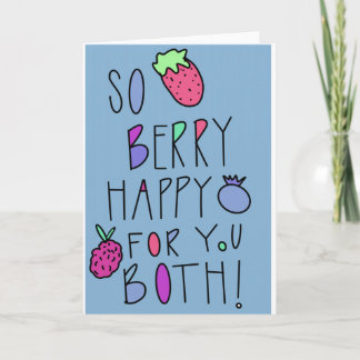 Berry Happy por tu tarjeta de boda/bebé