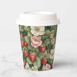 "Berry in Love" Floral y Fresa en Vaso de Papel