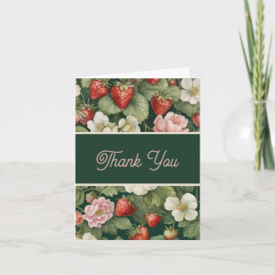 "Berry in Love" Fresa Gracias tarjeta