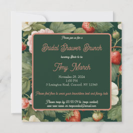 Berry in Love: Invitación a ducha de novias con fr