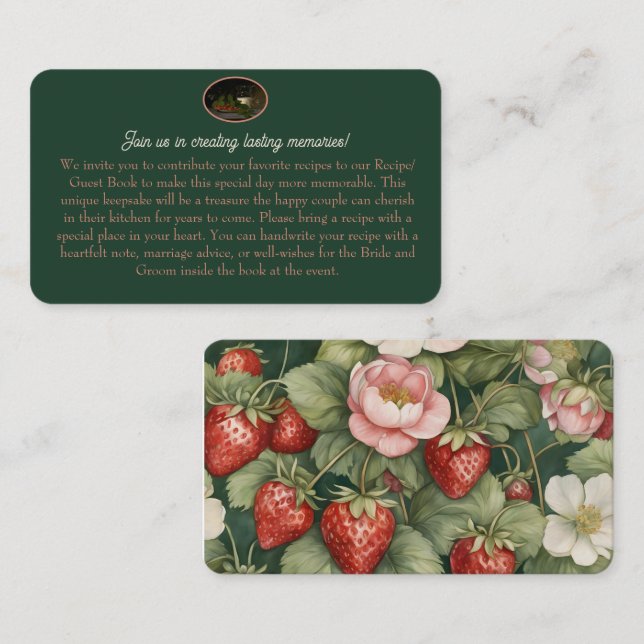 Berry in Love: Tarjeta de inscripción de solicitud (Anverso / Reverso)