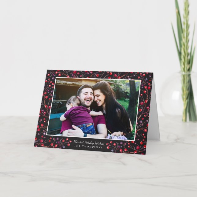 Berry Merry | Tarjeta de felicitación de festivida (Anverso)