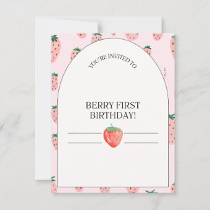 Berry primer cumpleaños invitación a los niños de