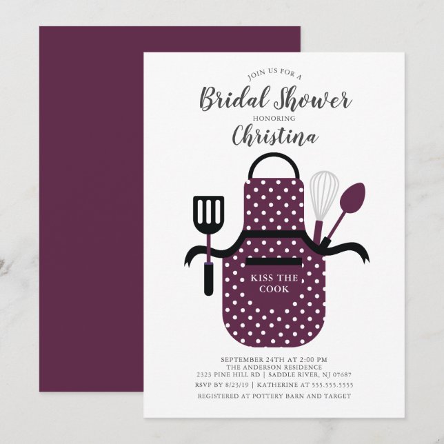 Berry Stock the Kitchen Bridal Shower Invitación (Anverso / Reverso)