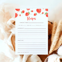 Berry Sweet Baby Shower Games, Tarjeta de Receta