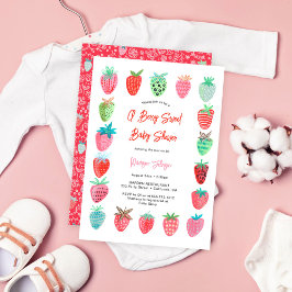 Berry Sweet Baby Shower Invitación Fresa