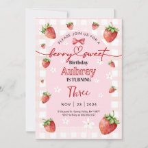 Berry Sweet Birthday Invitación a cualquier edad