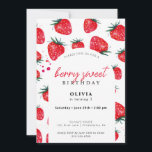 Berry Sweet Birthday Spring Summer Invitación<br><div class="desc">Berry Sweet Birthday Party Invitation. Encuentra más opciones y artículos coincidentes en mi tienda o contacta conmigo.</div>