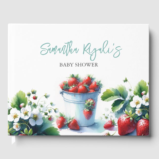 Berry Sweet, libro de invitados de Baby Shower (Anverso)