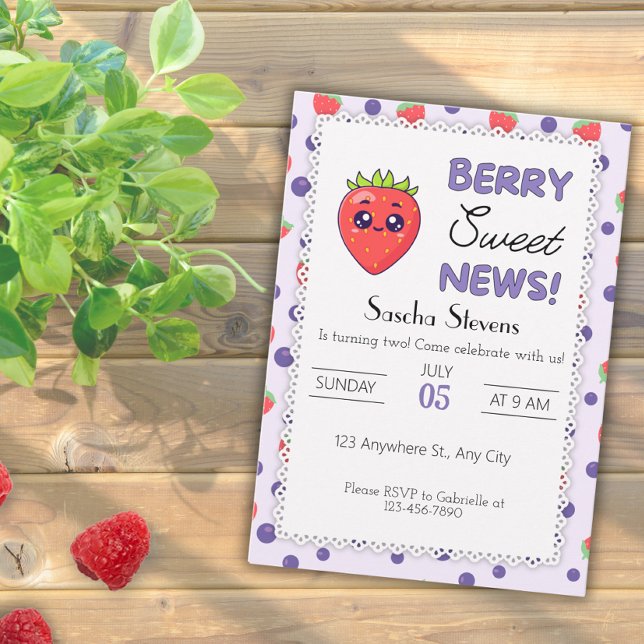 ¡Berry Sweet News! Invitación de cumpleaños (Subido por el creador)