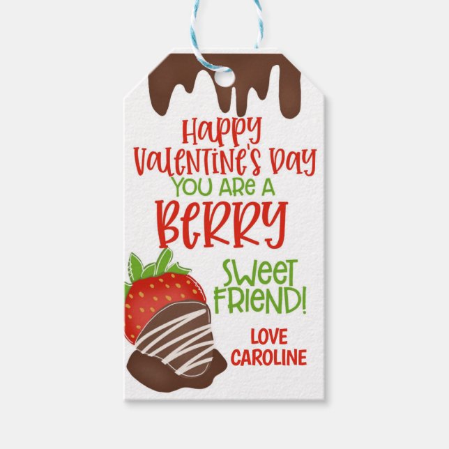 Berry Sweet Valentine Favor Etiqueta (Anverso)
