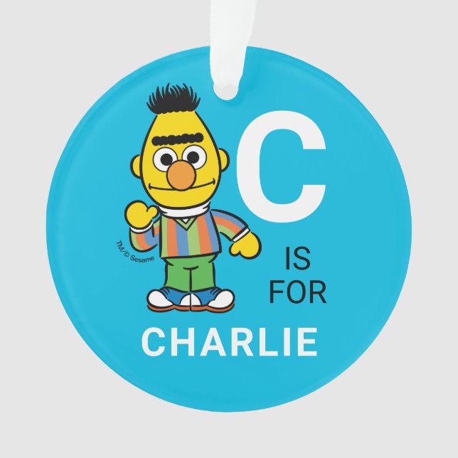 Bert | Nombre personalizado con ornamento fotográf (Anverso)