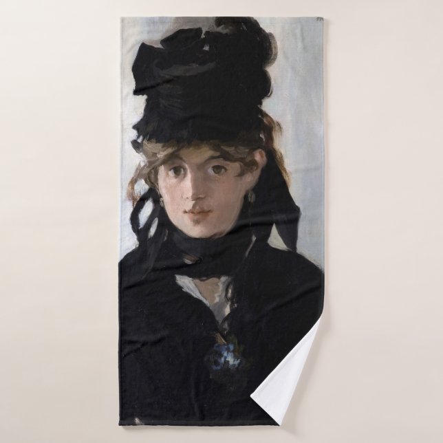 Berthe Morisot con un Bouquet de violetas, Manet (Toalla de baño)