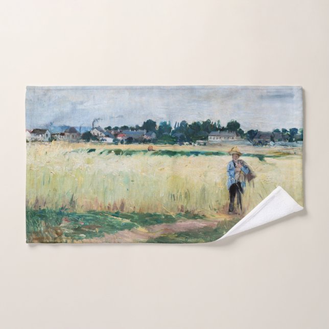 Berthe Morisot - En el Wheatfield en Gennevillier (Toalla de mano)