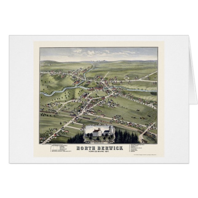 Berwick del norte, YO mapa panorámico - 1877 (Anverso (Horizontal))