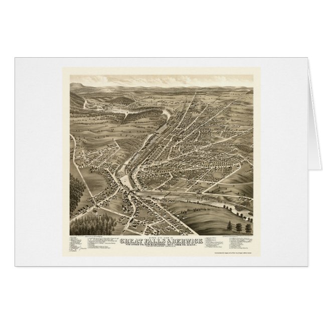 Berwick, YO y Great Falls, mapa panorámico del NH (Anverso (Horizontal))