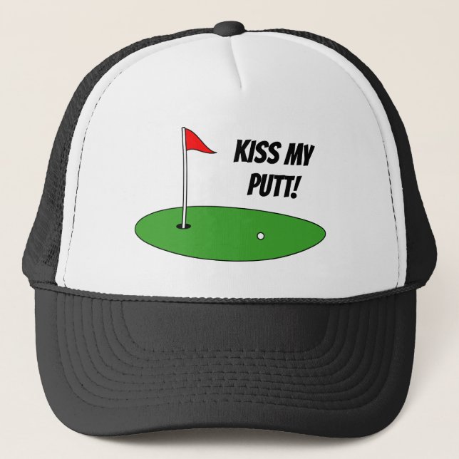 Besa a mi gorra deportivo de putt para golfista (Anverso)