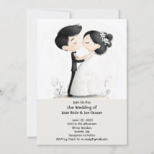 Besa la invitación a la boda de la novia