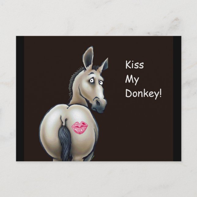 Besa mis tarjetas postales de Donkey (Anverso)
