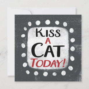 Besa una tarjeta de saludo de gato hoy